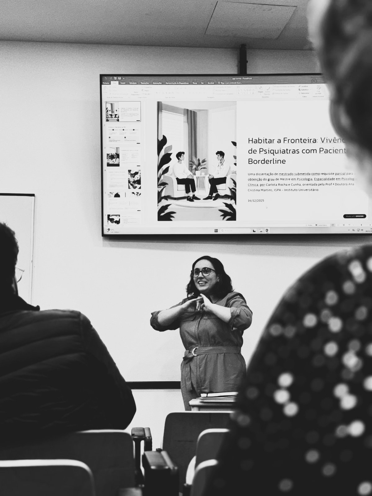 eu na defesa da dissertação